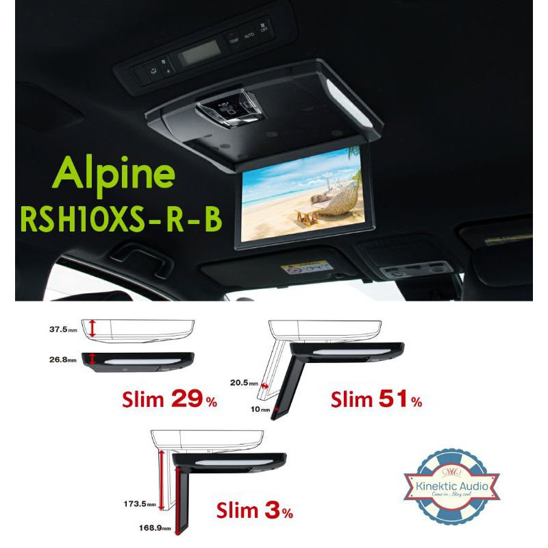 Alpine RSH10XS-R-B – 10.1-inch rear seat monitor